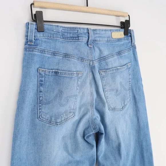 AG Adriano Goldschmied Light Blue Flare Jeans - Picture 4 of 13